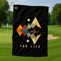 Kayak Vintage Retro Mountains Canoe Kayak Kayak Kayak Golf Towel