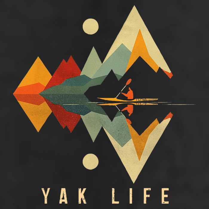 Kayak Vintage Retro Mountains Canoe Kayak Kayak Kayak Golf Towel