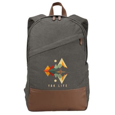 Kayak Vintage Retro Mountains Canoe Kayak Kayak Kayak Cotton Canvas Backpack