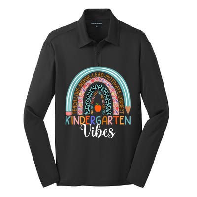 Kindergarten Vibes Rainbow Kinder Teacher Team Kindergarten Cool Gift Silk Touch Performance Long Sleeve Polo