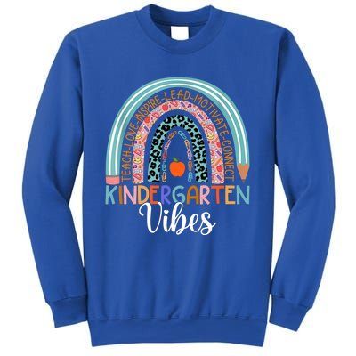 Kindergarten Vibes Rainbow Kinder Teacher Team Kindergarten Cool Gift Sweatshirt