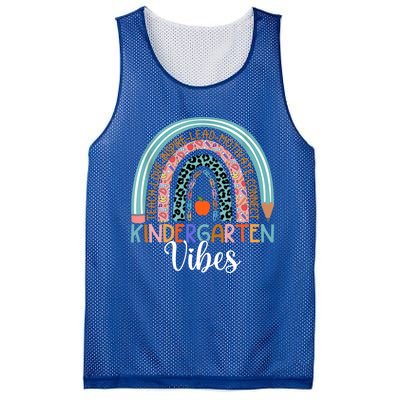 Kindergarten Vibes Rainbow Kinder Teacher Team Kindergarten Cool Gift Mesh Reversible Basketball Jersey Tank