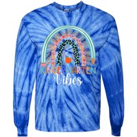 Kindergarten Vibes Rainbow Kinder Teacher Team Kindergarten Cool Gift Tie-Dye Long Sleeve Shirt