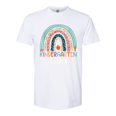 Kindergarten Vibes Rainbow Kinder Teacher Team Kindergarten Cool Gift Softstyle CVC T-Shirt