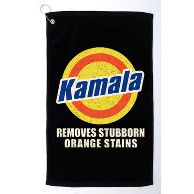 Kamala Vote Remove Stubborn Orange Stains Harris Funny Vote Platinum Collection Golf Towel