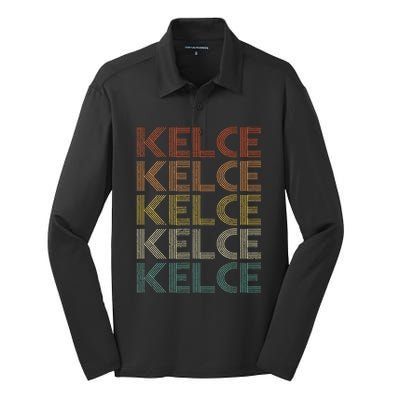 Kelce Vintage Retro Silk Touch Performance Long Sleeve Polo