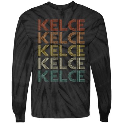 Kelce Vintage Retro Tie-Dye Long Sleeve Shirt