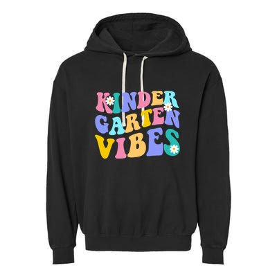 Kindergarten Vibes Retro Colorful Garment-Dyed Fleece Hoodie