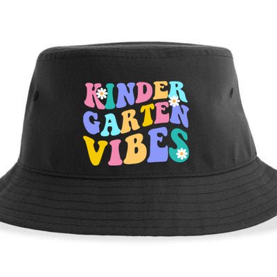 Kindergarten Vibes Retro Colorful Sustainable Bucket Hat