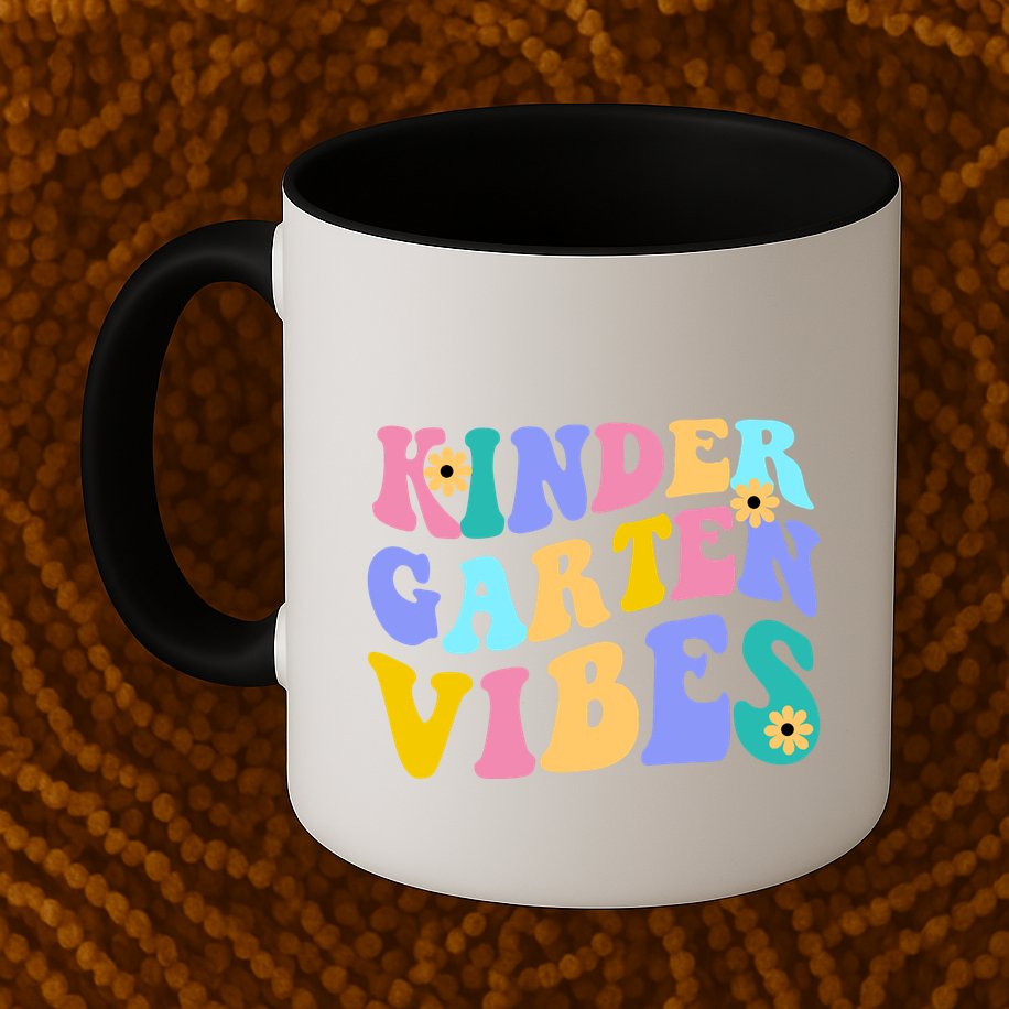 Kindergarten Vibes Retro Colorful Mug