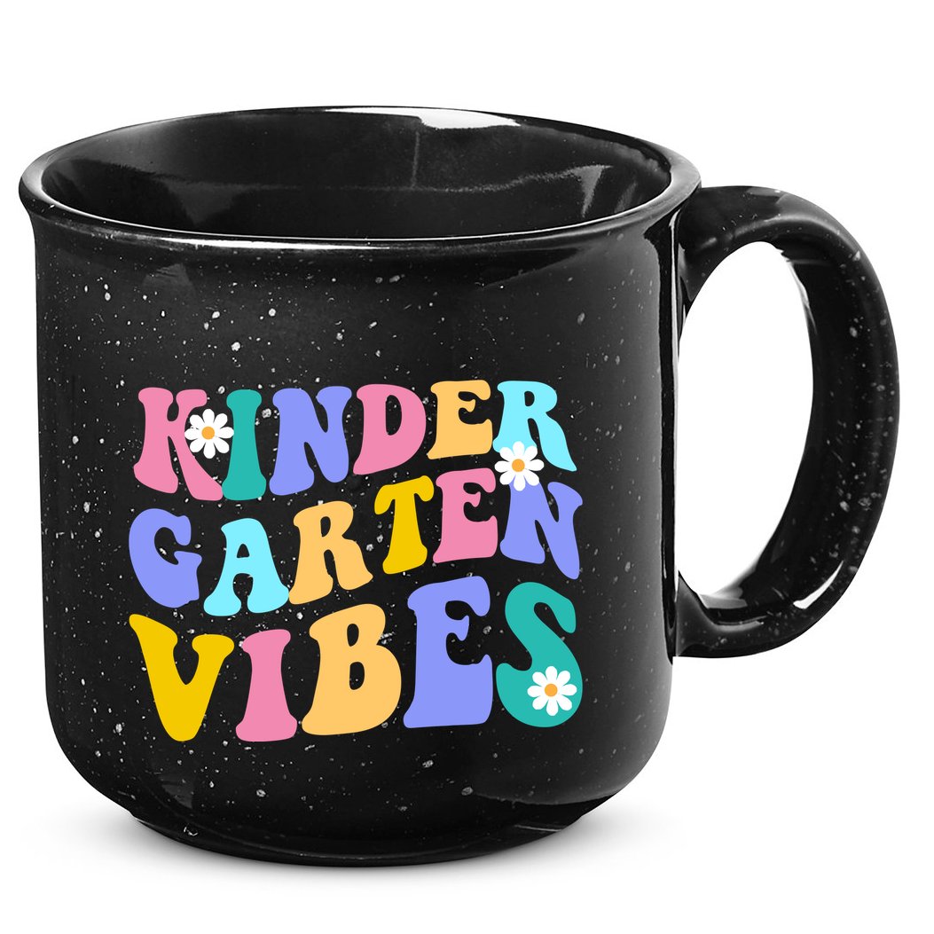 Kindergarten Vibes Retro Colorful 15oz Campfire Ceramic Mug
