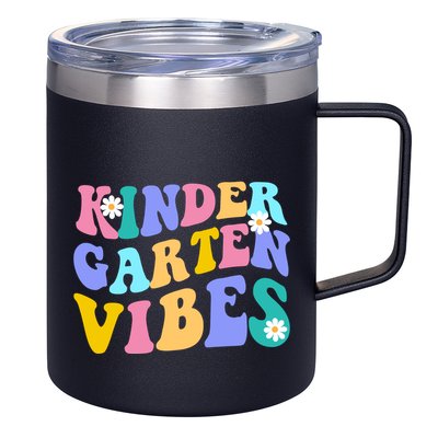 Kindergarten Vibes Retro Colorful 12oz Stainless Steel Coffee Mug