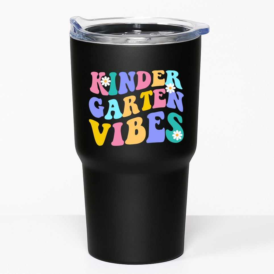 Kindergarten Vibes Retro Colorful Tumbler