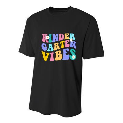 Kindergarten Vibes Retro Colorful Youth Performance Sprint T-Shirt