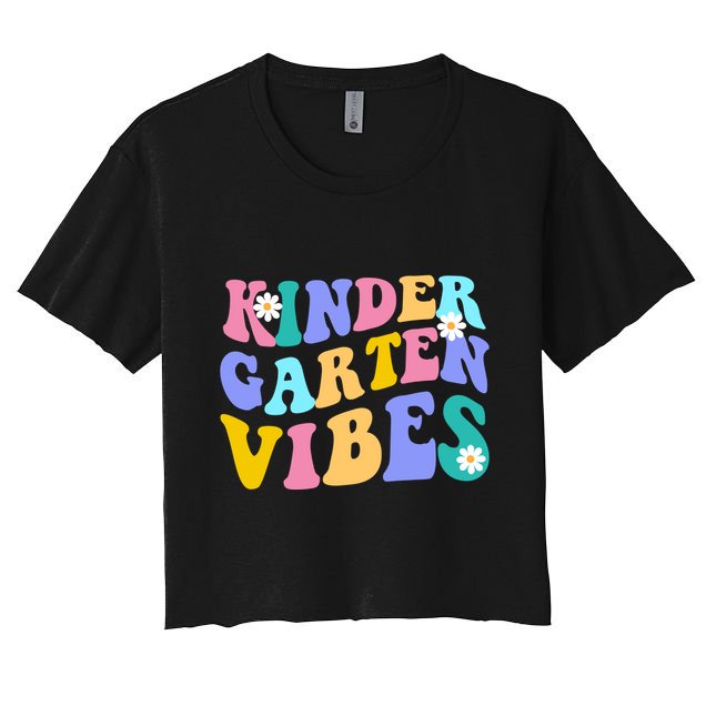 Kindergarten Vibes Retro Colorful Crop Top
