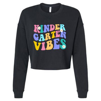 Kindergarten Vibes Retro Colorful Cropped Pullover Crew