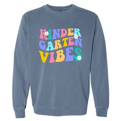 Kindergarten Vibes Retro Colorful Garment-Dyed Sweatshirt