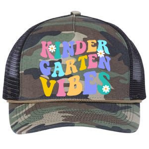 Kindergarten Vibes Retro Colorful Retro Rope Trucker Hat Cap