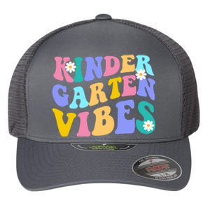 Kindergarten Vibes Retro Colorful Flexfit Unipanel Trucker Cap