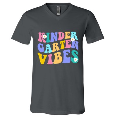 Kindergarten Vibes Retro Colorful V-Neck T-Shirt