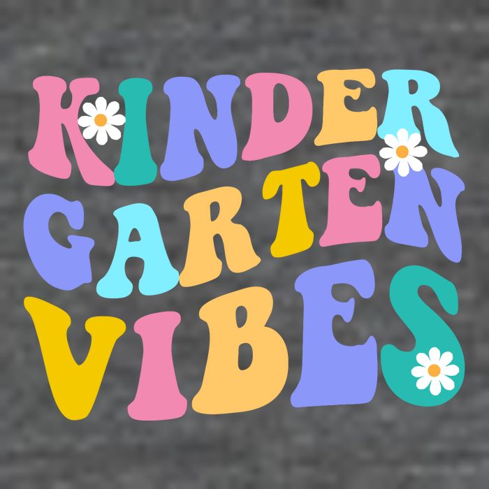 Kindergarten Vibes Retro Colorful 7-Panel Snapback Hat