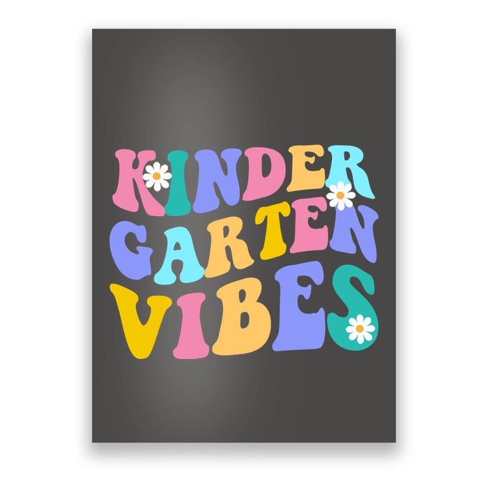 Kindergarten Vibes Retro Colorful Poster