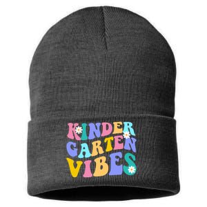 Kindergarten Vibes Retro Colorful Sustainable Knit Beanie