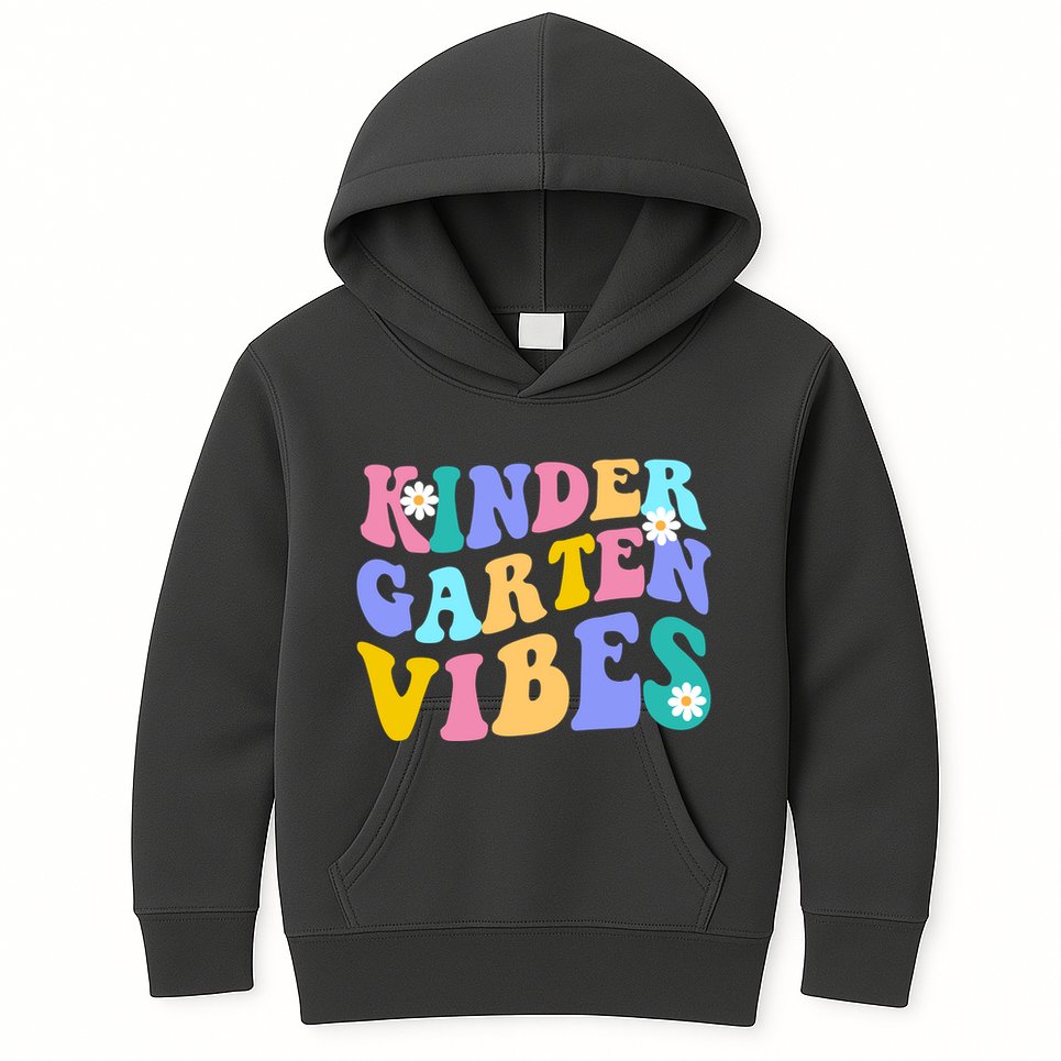 Kindergarten Vibes Retro Colorful Kids Hoodie