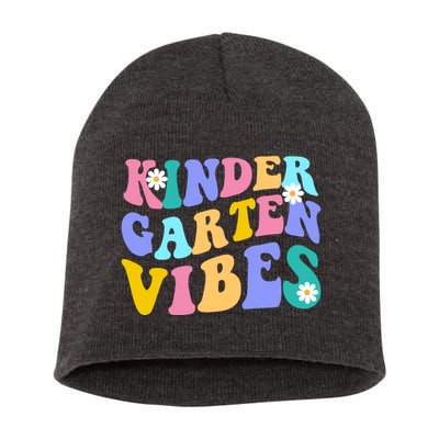 Kindergarten Vibes Retro Colorful Short Acrylic Beanie