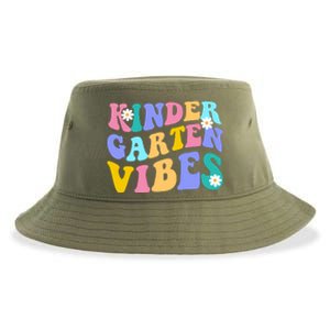 Kindergarten Vibes Retro Colorful Sustainable Bucket Hat