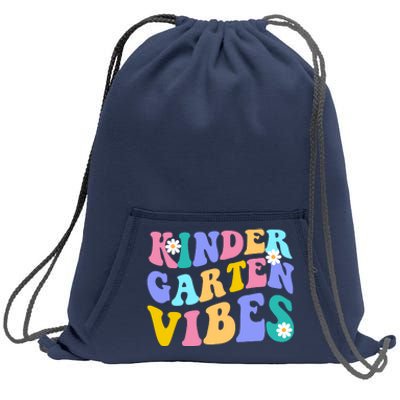 Kindergarten Vibes Retro Colorful Sweatshirt Cinch Pack Bag