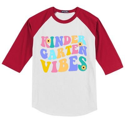 Kindergarten Vibes Retro Colorful Kids Colorblock Raglan Jersey