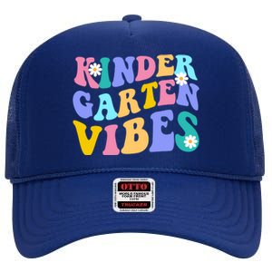 Kindergarten Vibes Retro Colorful High Crown Mesh Back Trucker Hat