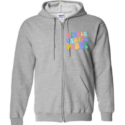 Kindergarten Vibes Retro Colorful Full Zip Hoodie