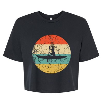 Kayaking Vintage Retro Kayak Bella+Canvas Jersey Crop Tee