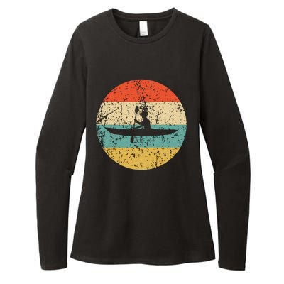 Kayaking Vintage Retro Kayak Womens CVC Long Sleeve Shirt