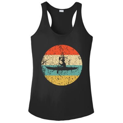 Kayaking Vintage Retro Kayak Ladies PosiCharge Competitor Racerback Tank