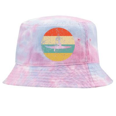 Kayaking Vintage Retro Kayak Tie-Dyed Bucket Hat