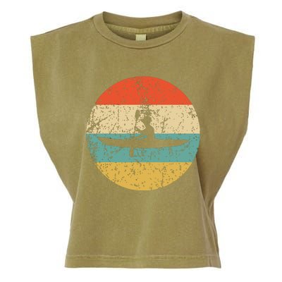 Kayaking Vintage Retro Kayak Garment-Dyed Women's Muscle Tee