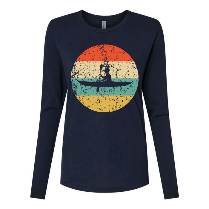 Kayaking Vintage Retro Kayak Womens Cotton Relaxed Long Sleeve T-Shirt