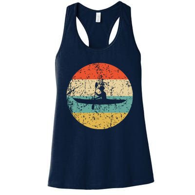 Kayaking Vintage Retro Kayak Women's Racerback Tank