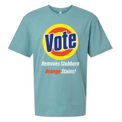 Kamala Vote Remove Stubborn Orange Stains Harris Funny Vote Gift Sueded Cloud Jersey T-Shirt