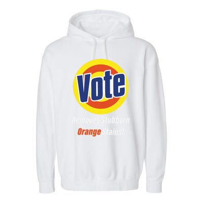 Kamala Vote Remove Stubborn Orange Stains Harris Funny Vote Gift Garment-Dyed Fleece Hoodie