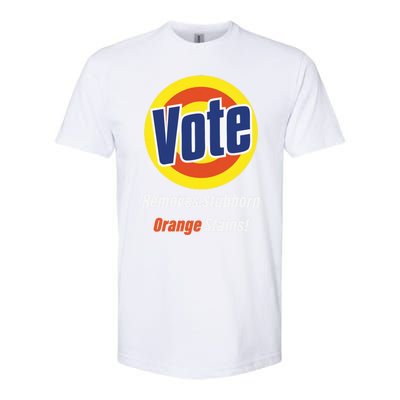 Kamala Vote Remove Stubborn Orange Stains Harris Funny Vote Gift Softstyle CVC T-Shirt