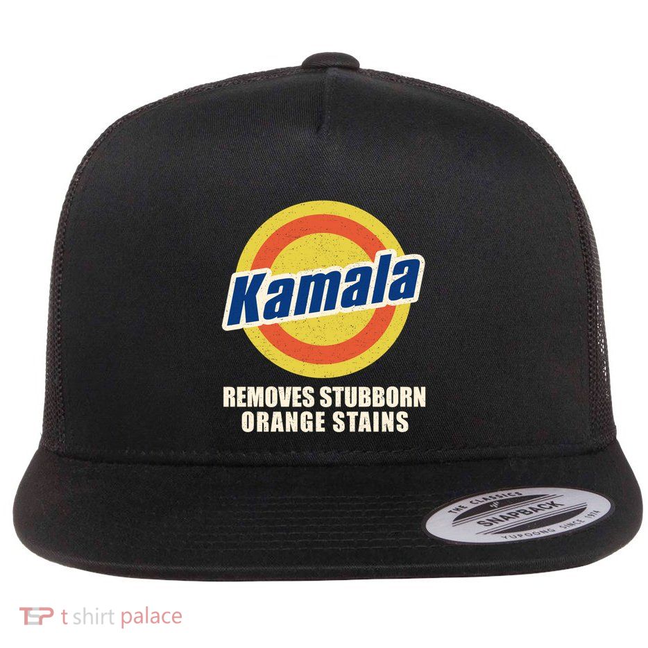Kamala Vote Remove Stubborn Orange Stains Harris Funny Vote Meaningful Gift Flat Bill Trucker Hat