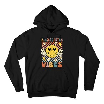 Kindergarten Vibes Retro Teacher 1st Day of School Hoodie