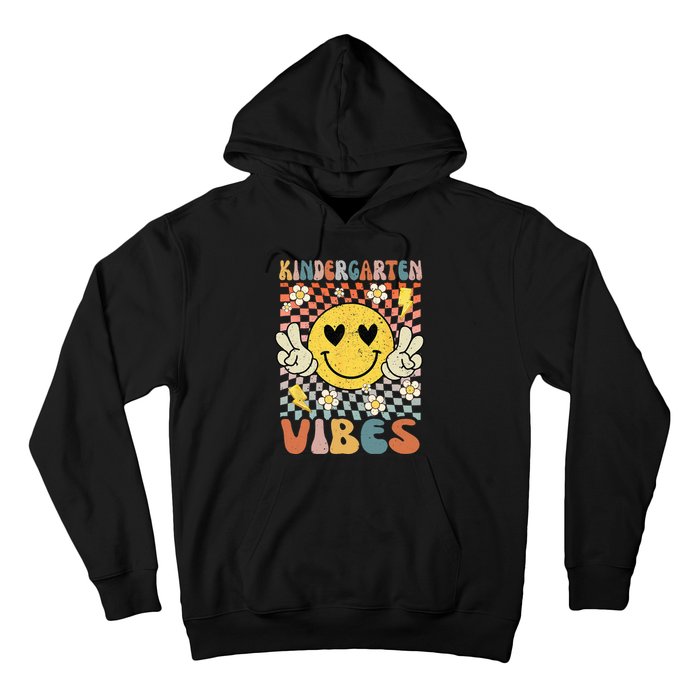 Kindergarten Vibes Retro Teacher 1st Day of School Hoodie