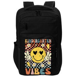 Kindergarten Vibes Retro Teacher 1st Day of School Impact Tech Backpack