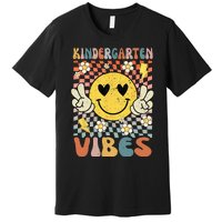 Kindergarten Vibes Retro Teacher 1st Day of School Premium T-Shirt