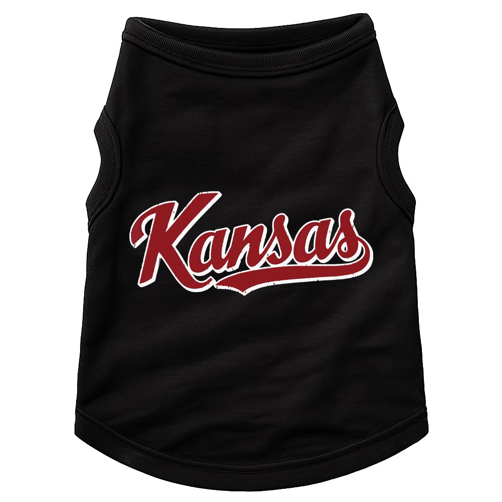 Kansas Vintage Sports Design Retro Script Doggie Tank